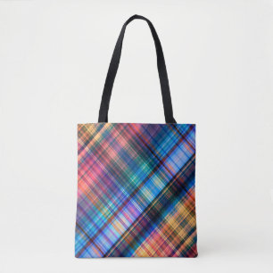 abstrakte geometrische diagonale Regenbogenmusterk Tasche