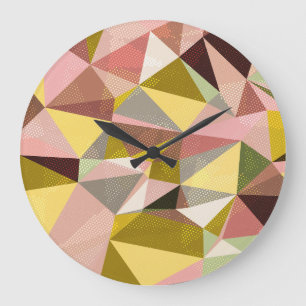 Abstrakte Geometrische Dreiecke. Große Wanduhr