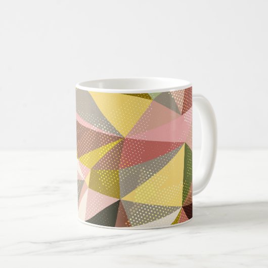 Abstrakte Geometrische Dreiecke. Kaffeetasse (VorderseiteRechts)