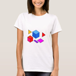 Abstrakte geometrische Elemente Muster für Minimal T-Shirt