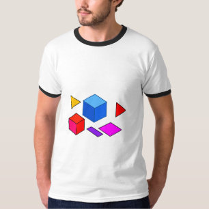 Abstrakte geometrische Elemente Muster für Minimal T-Shirt