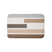 Abstrakte geometrische Erdtöne Streifen Kunstmuste Badematte (Vorderseite)