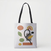 Abstrakte geometrische Erdtöne   Tasche (Vorderseite)