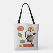 Abstrakte geometrische Erdtöne   Tasche (Rückseite)