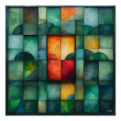 Abstrakte geometrische Farbblockkunst - Moderne Poster (Vorderseite)