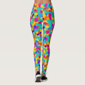 Abstrakte geometrische Farbenfarbe Leggings (Rückseite)