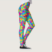 Abstrakte geometrische Farbenfarbe Leggings (Rechts)