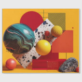 Abstrakte geometrische farbenfrohe Komposition Geschenkpapier (Flach)
