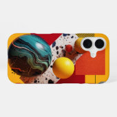 Abstrakte geometrische farbenfrohe Komposition iPhone 16 Hülle (Rückseite (Horizontal))