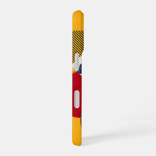 Abstrakte geometrische farbenfrohe Komposition iPhone 16 Hülle (Rechte Seite)