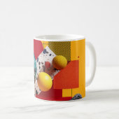 Abstrakte geometrische farbenfrohe Komposition Kaffeetasse (VorderseiteRechts)