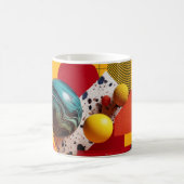 Abstrakte geometrische farbenfrohe Komposition Kaffeetasse (Mittel)