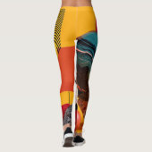 Abstrakte geometrische farbenfrohe Komposition Leggings (Rückseite)