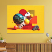 Abstrakte geometrische farbenfrohe Komposition Leinwanddruck (Insitu (Wohnzimmer))