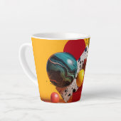 Abstrakte geometrische farbenfrohe Komposition Milchtasse (Linke Ecke)