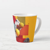 Abstrakte geometrische farbenfrohe Komposition Milchtasse (Rechte Ecke)
