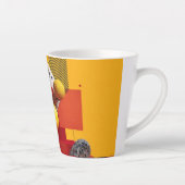 Abstrakte geometrische farbenfrohe Komposition Milchtasse (Rechts)