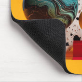 Abstrakte geometrische farbenfrohe Komposition Mousepad (Ecke)