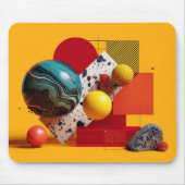 Abstrakte geometrische farbenfrohe Komposition Mousepad (Vorne)