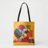 Abstrakte geometrische farbenfrohe Komposition Tasche (Vorderseite)
