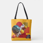 Abstrakte geometrische farbenfrohe Komposition Tasche (Rückseite)