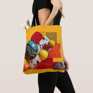 Abstrakte geometrische farbenfrohe Komposition Tasche