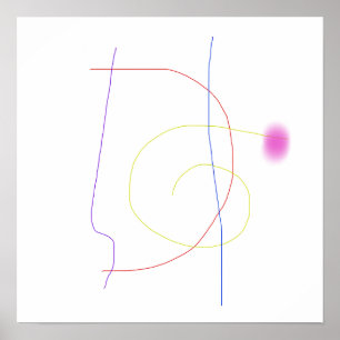 Abstrakte geometrische Farblinien Poster