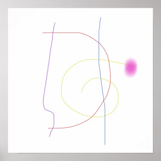 Abstrakte geometrische Farblinien Poster (Vorne)