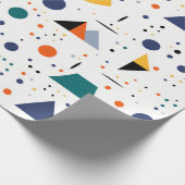 Abstrakte geometrische Figuren in gesättigten Farb Geschenkpapier (Ecke)