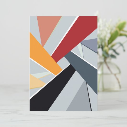 Abstrakte geometrische Form 2 Dankeskarte (Stehend Vorderseite)