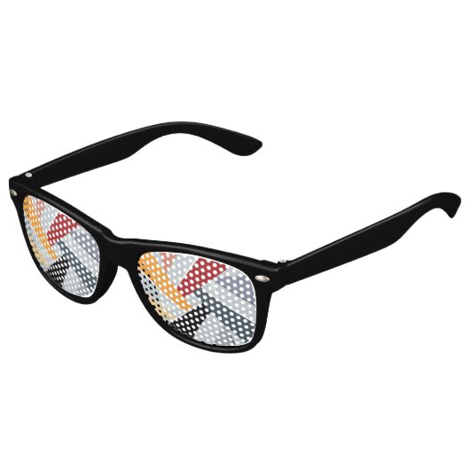 Abstrakte geometrische Form 2 Partybrille (Schrägansicht)