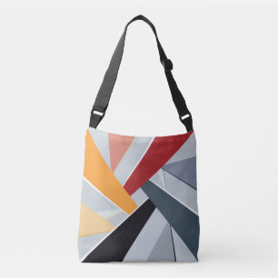 Abstrakte geometrische Form 2 Tragetaschen Mit Langen Trägern