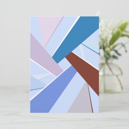 Abstrakte geometrische Form 3 Dankeskarte (Stehend Vorderseite)