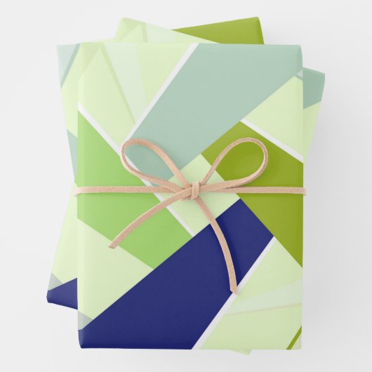 Abstrakte geometrische Form 4 Geschenkpapier Set (Beispiel)