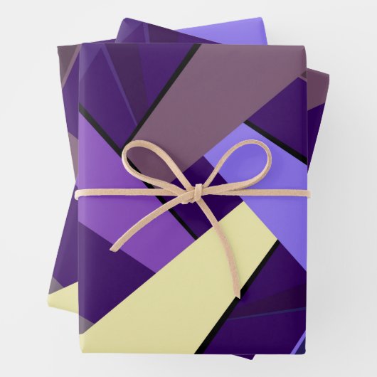 Abstrakte geometrische Form 5 Geschenkpapier Set (Beispiel)