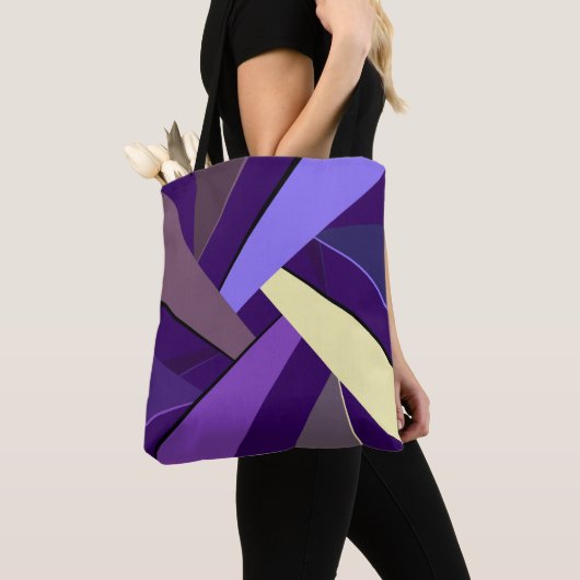 Abstrakte geometrische Form 5 Tasche (Von Nahem)