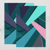 Abstrakte geometrische Form 6 Dankeskarte (Vorne/Hinten)