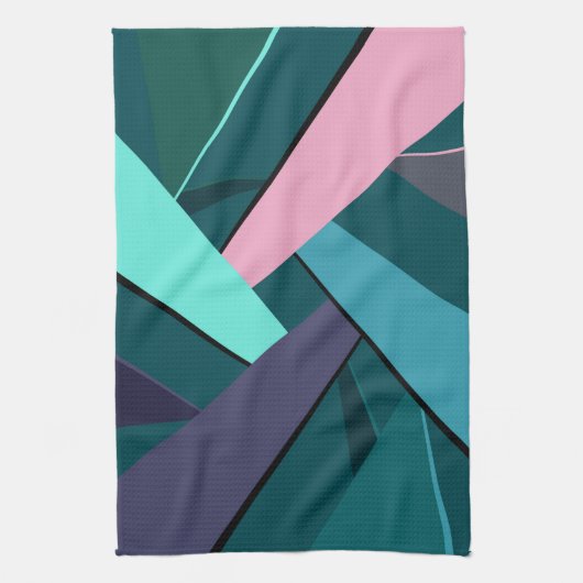 Abstrakte geometrische Form 6 Geschirrtuch (Vertikal)