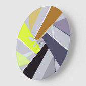 Abstrakte geometrische Form 8 Große Wanduhr (Winkel)