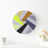 Abstrakte geometrische Form 8 Große Wanduhr (Zuhause)