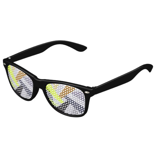 Abstrakte geometrische Form 8 Partybrille (Schrägansicht)