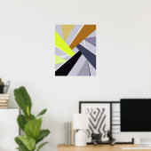 Abstrakte geometrische Form 8 Poster (Heimbüro)