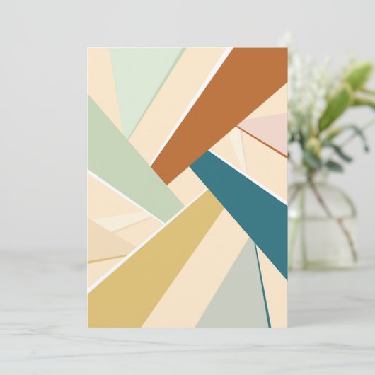 Abstrakte geometrische Form Dankeskarte (Stehend Vorderseite)