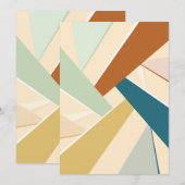 Abstrakte geometrische Form Dankeskarte (Vorne/Hinten)