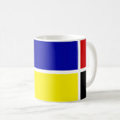 Abstrakte geometrische Form in mehrfarbigen Farben Kaffeetasse (VorderseiteRechts)