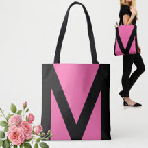 Abstrakte geometrische Form in Schwarz/Neon Pink