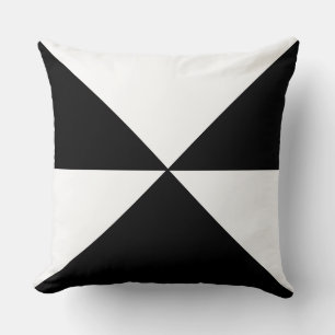Abstrakte geometrische Form in Schwarz und Weiß Kissen