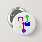 Abstrakte geometrische Formen Button (Vorne & Hinten)