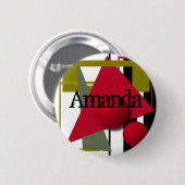 Abstrakte, geometrische Formen Button (Vorne & Hinten)