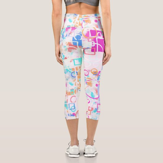 Abstrakte geometrische Formen Capri Leggings (Rückseite)